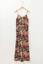 Luxe Floral Belted Jumpsuit Women UK