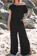 Shadow Check One Shoulder Jumpsuit Women UK
