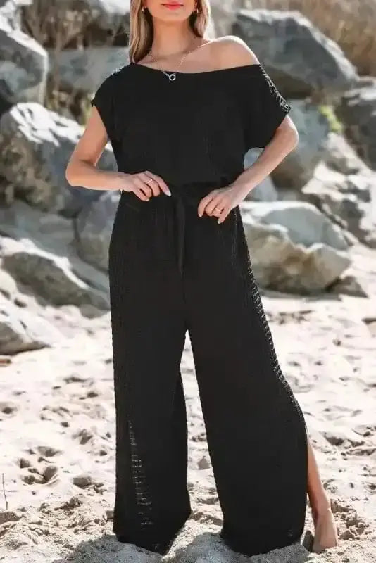 Shadow Check One Shoulder Jumpsuit Women UK