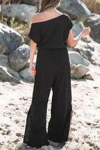Shadow Check One Shoulder Jumpsuit Women UK