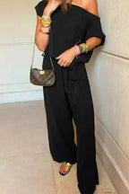 Shadow Check One Shoulder Jumpsuit Women UK