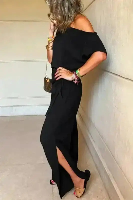 Shadow Check One Shoulder Jumpsuit Women UK