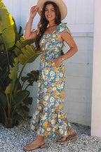 Yellow Floral Elegant Jumpsuit