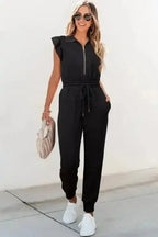 Zipped Elegance Casual Jumpsuit Women UK