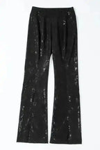 Black Faux Leather High Waist Leggings Women UK