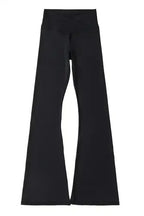 Black V-Waist Flared Leggings