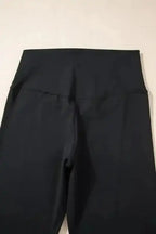 Black V-Waist Flared Leggings