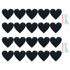 FAZHBARY 2 Pack Black Felt Heart Garland Banner – Gothic Valentines Decor, Weddings & Anniversary Parties