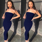 Sleeveless Wrapped Chest Long Beach Dress Women Clothing Summer