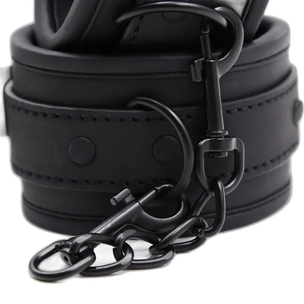 Leather Black Handcuffs