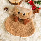 Cat Autumn And Winter Christmas Warm Thickened Reindeer Cape Small Dog Halloween Funny Pet Clothes