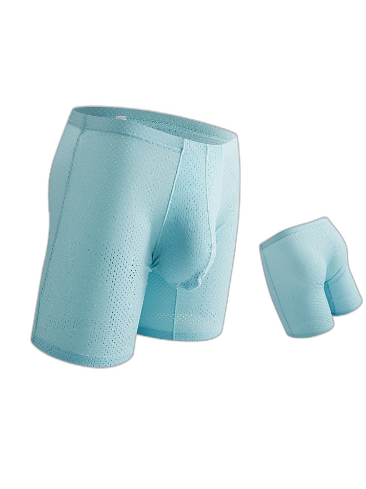2 Pack Men's Mesh Transparent Sports Fitness Loose Boxer Briefs