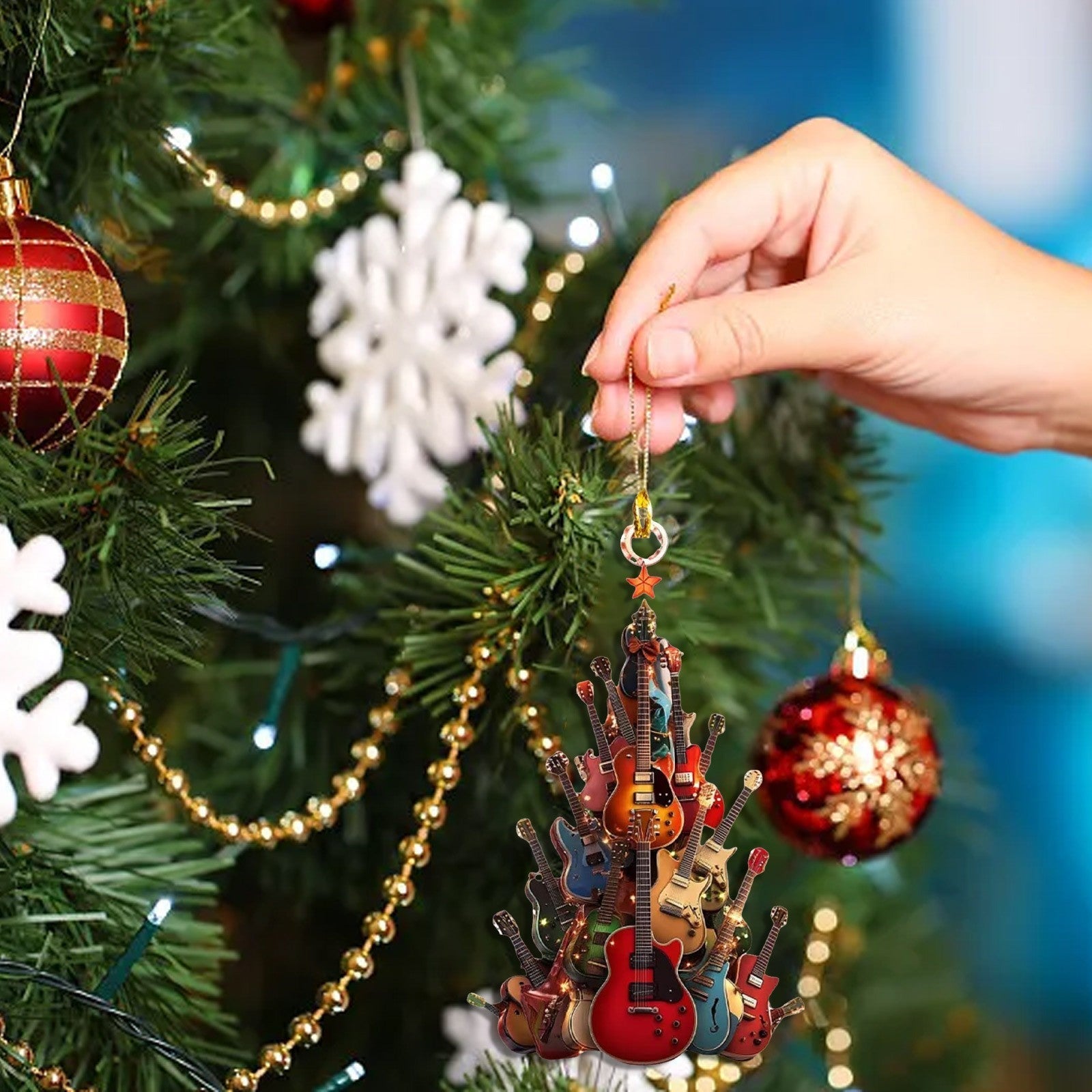 Guitar Christmas Tree Decorations