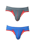2 Pack Men's Breathable Side-Open Thin and Lightweight Supportive Fit Briefs