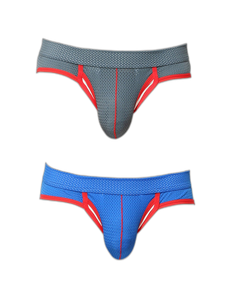 2 Pack Men's Breathable Side-Open Thin and Lightweight Supportive Fit Briefs