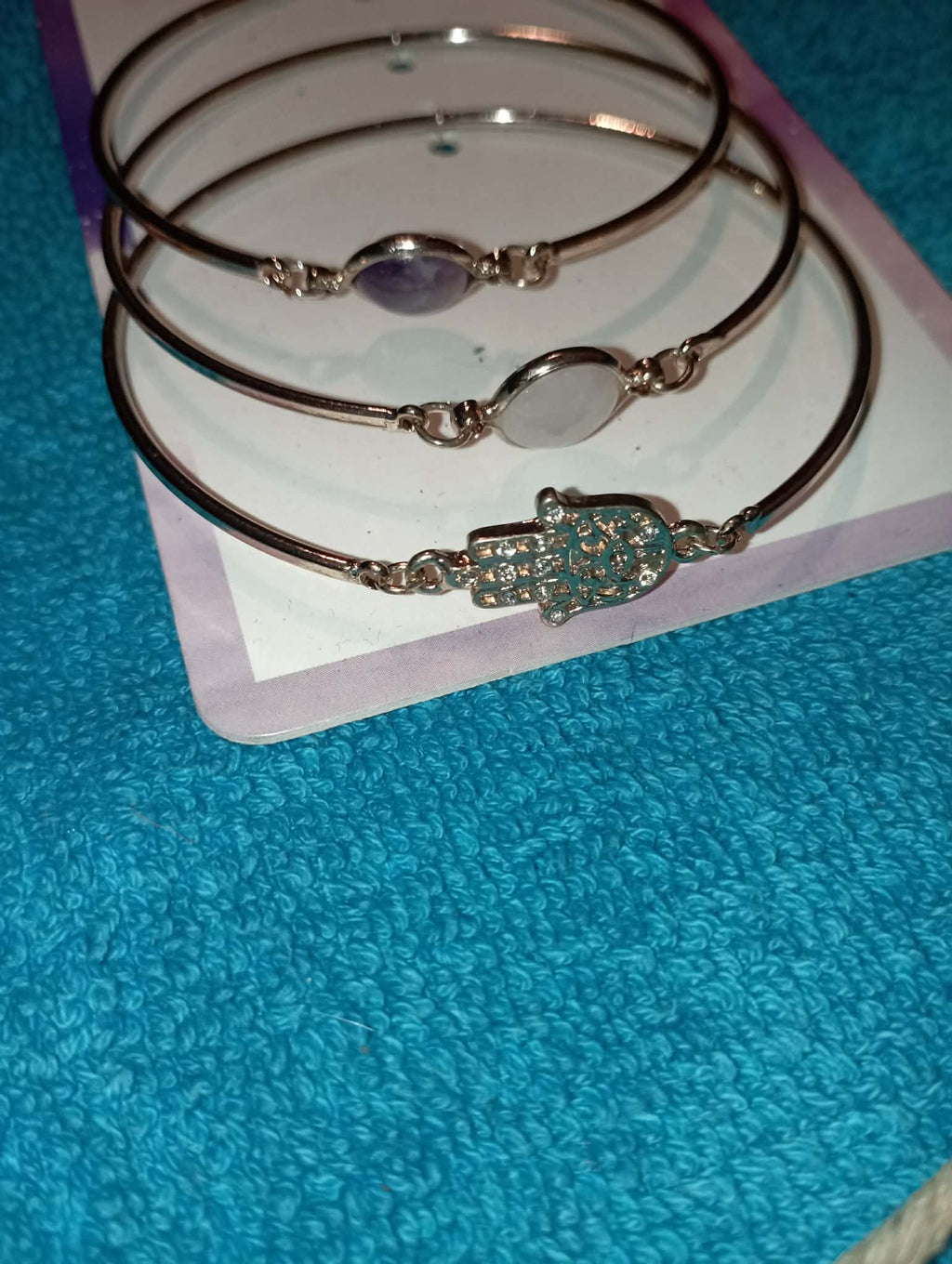 WOMEN'S PRIMARK SEMI PRECIOUS 3 BANGLES