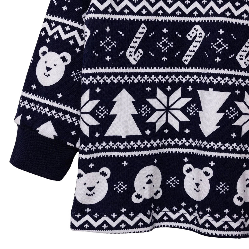 HelloBaby Boys Long Sleeve Pyjamas Set Christmas Crew Neck Long Leg Long Sleeve - Navy Blue