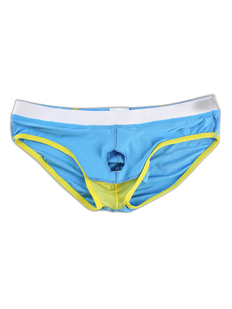 Men's Breathable Cotton Pouch Briefs with Fly
