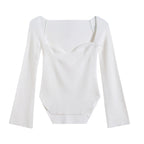 Women's Off-neck Pullover Long Sleeve Top Bottoming Sweater