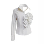 White Blouse With A One-shoulder TOP
