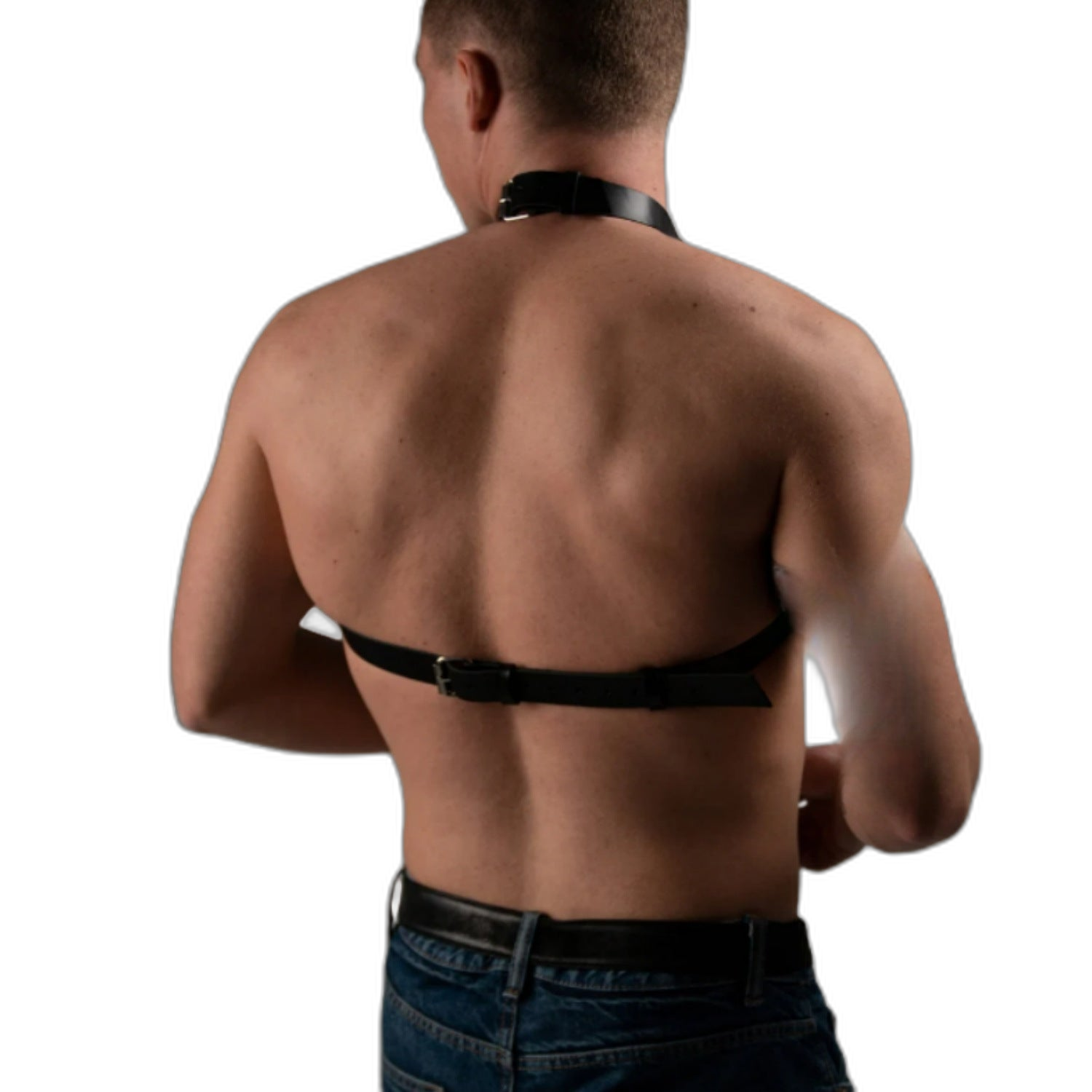 Reversible Leather Grid Lattice Harness