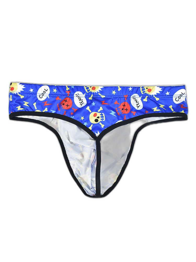 3 Pack Men's Skull Print Thong - Edgy & Sexy