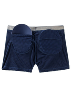 Sponge Cushion Mesh Buttock Boxer Briefs