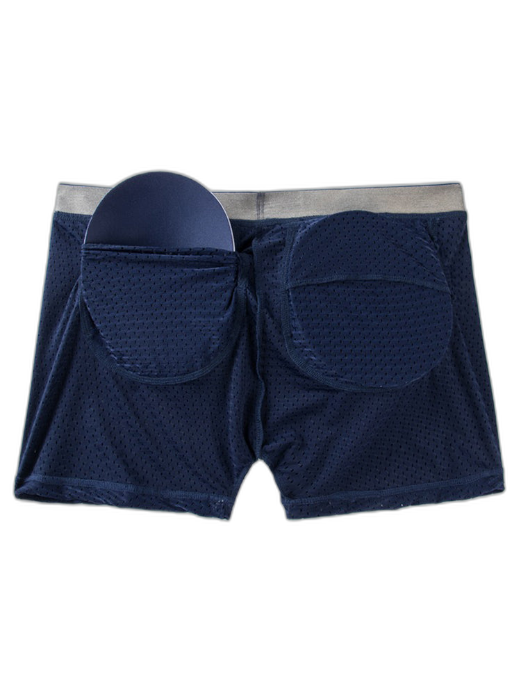 Sponge Cushion Mesh Buttock Boxer Briefs