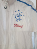 RANGERS FC PUMA 32RED WHITE ZIP SHELLSUIT TOP 2014/15 (M UK)