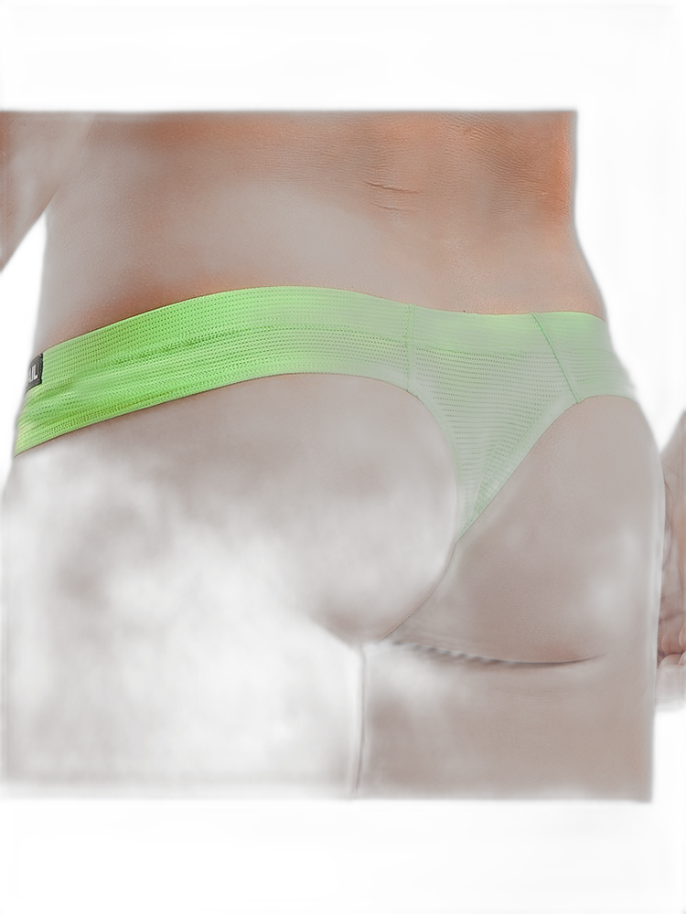 Men's Simple Breathable Mesh Pouch Thong & Strings