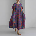 Ladies' Fashionable Patterned Dress With Slim Fit