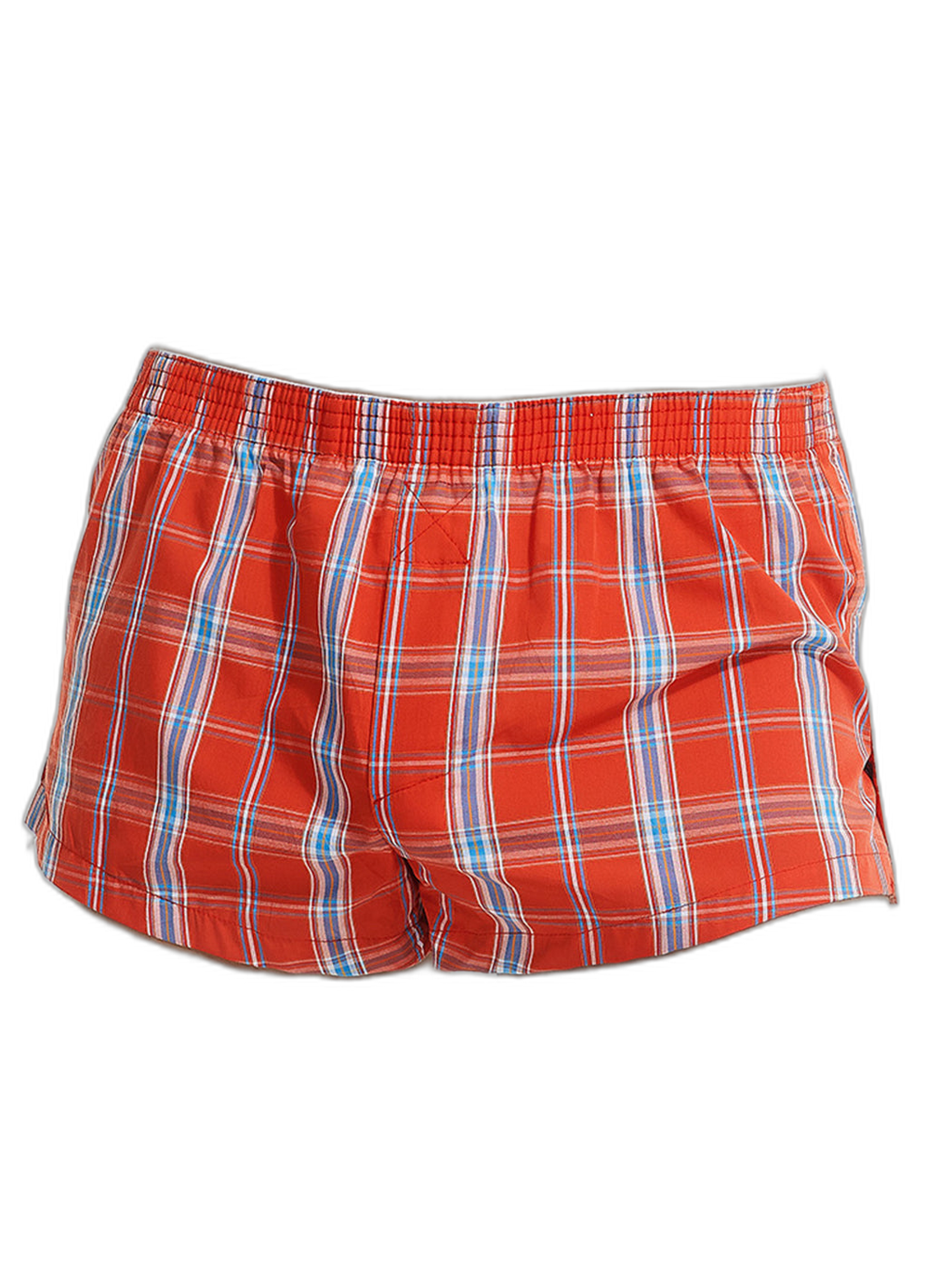 Men’s Vent Classic Plaid Cotton Boxers With Fly