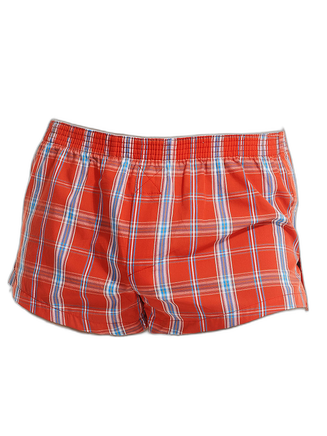 Men’s Vent Classic Plaid Cotton Boxers With Fly