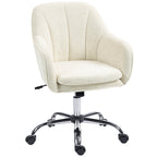 HOMCOM Velvet-Feel Office Chair - Beige