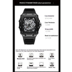 Large Dial Luminous Barrel-shaped Men's Watch