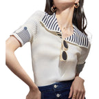Stylish Light-luxury Niche Statement Womens Top With A Collar