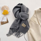 Double-sided Solid-color Scarf For Women