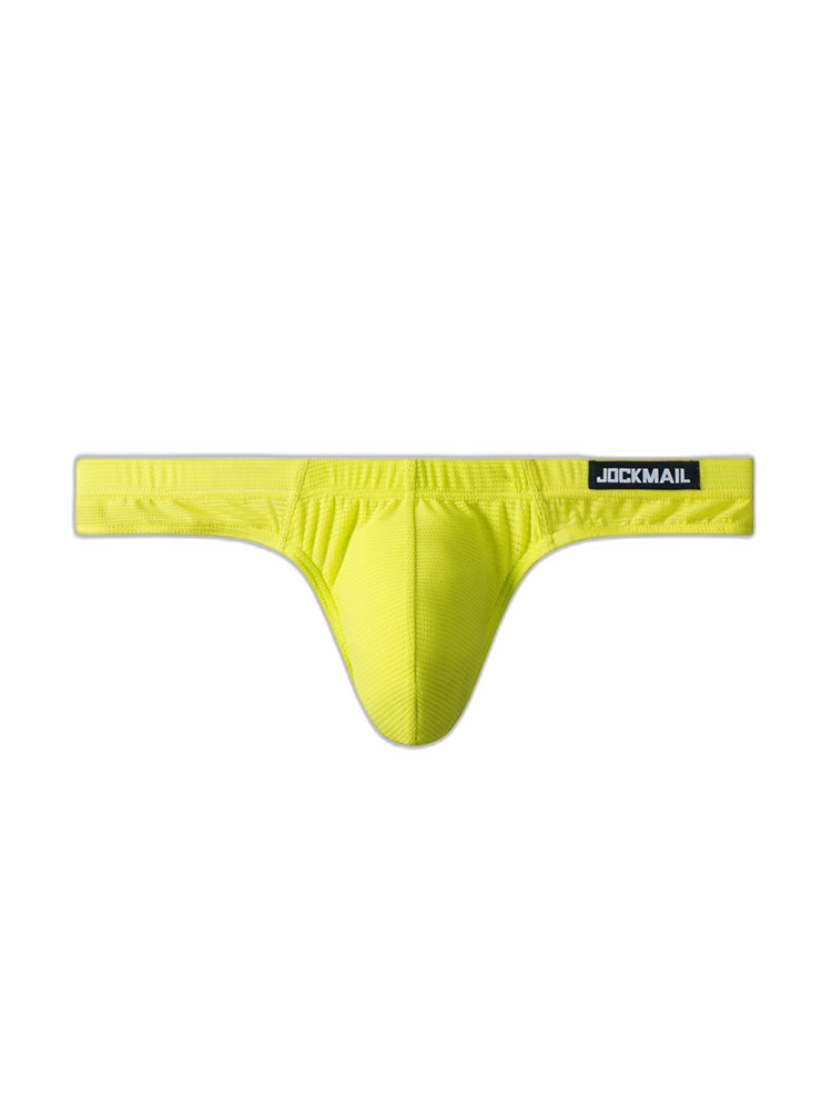 Men's Simple Breathable Mesh Pouch Thong & Strings