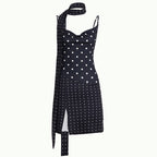 Strap Spicy Girl Style Figure-hugging Neck Scarf Dress