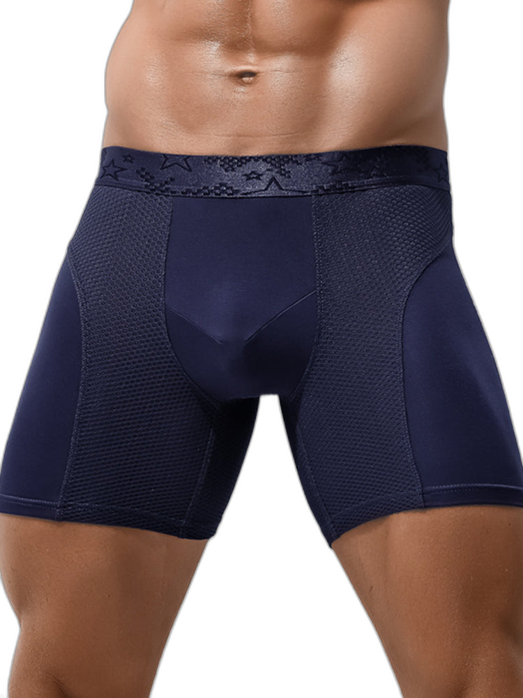 Men's Long Anti-Chafing Athletic Boxer Briefs