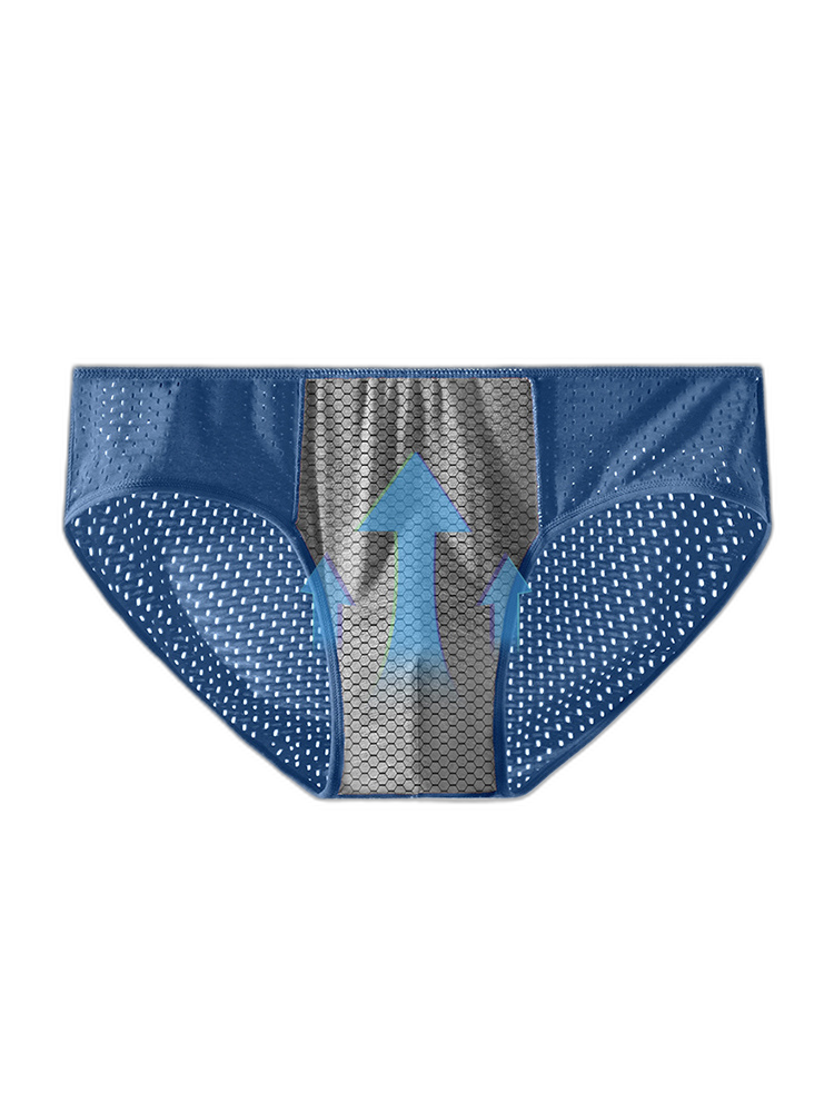 4 Pack Breathable Ice Silk Antibacterial Men's Briefs