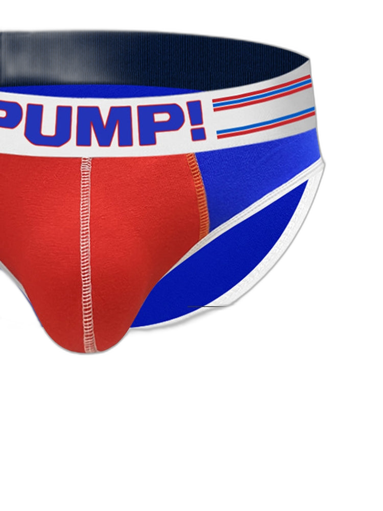 Men's Spliced Color Support Pouch Briefs