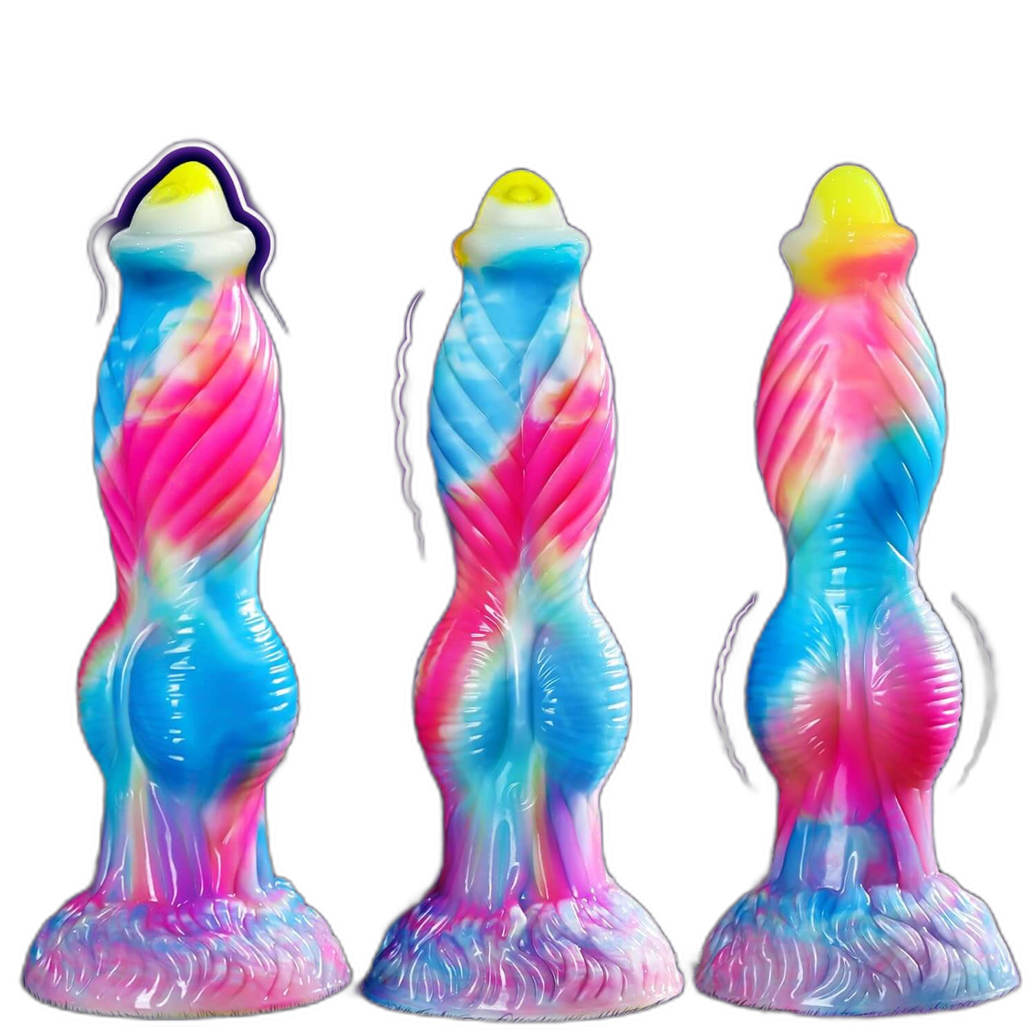 Phoenix II - 10.2 Inch Thrusting & Vibrating Dildo - Knot Dildo with Remote