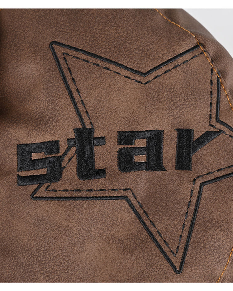 Vintage Leather Earflap Aviator Hat