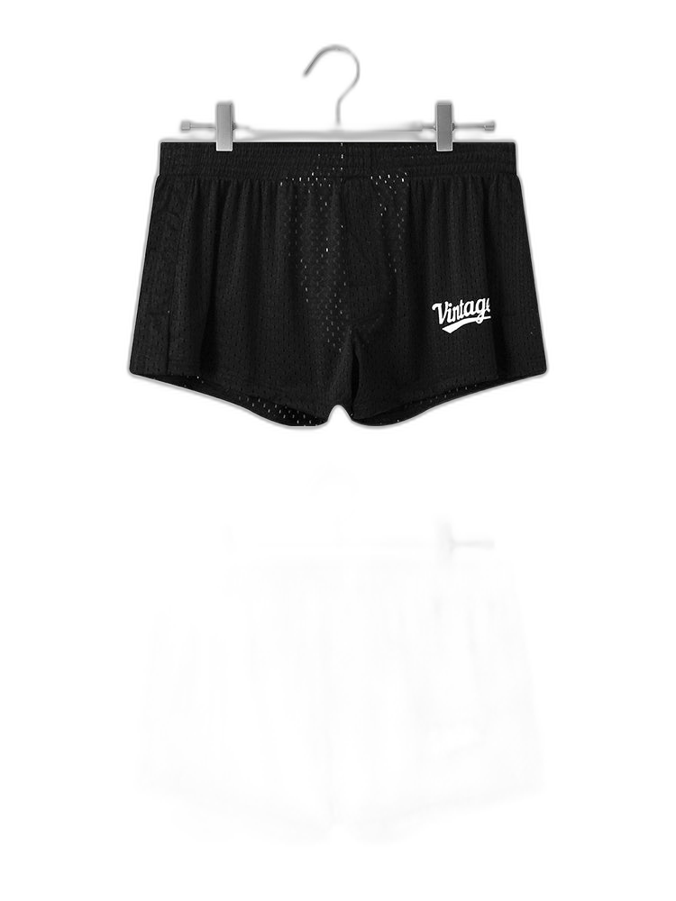 2 Pack Men's Seamless Comfort Quick-Dry Lightweight & Airy Mesh Boxers Shorts