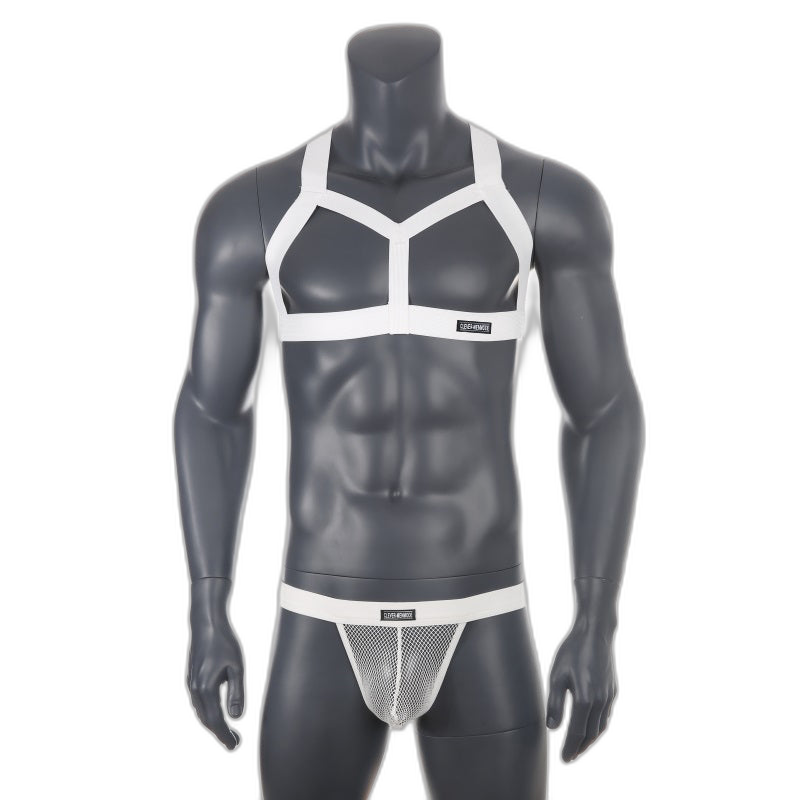 Chest Harness + Mesh Jockstrap Erotic Clubwear