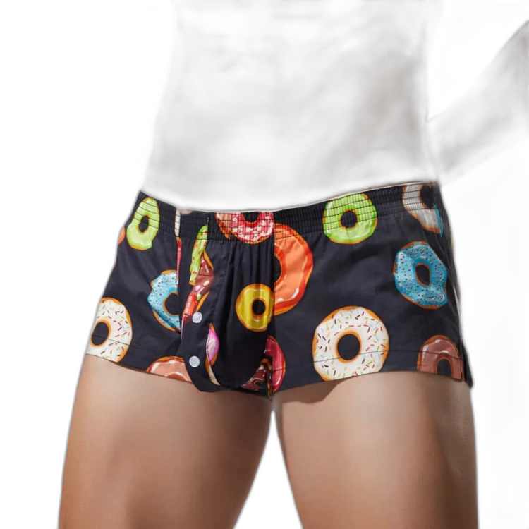 SEOBEAN Playful Donut Cotton Boxers