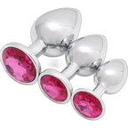 Jeweled Metal Butt Plug Set