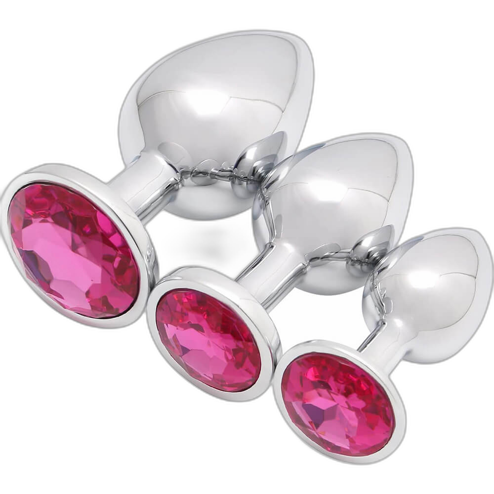 Jeweled Metal Butt Plug Set