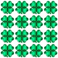FEBSNOW 24Pcs St. Patrick's Day Foil Balloons – 18 Inch Shamrock & Heart Garland Set